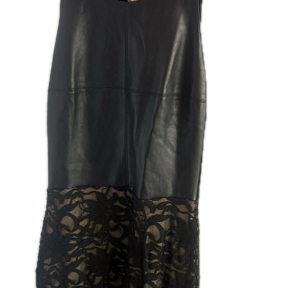 Bailey 44 Black Vegan Leather and Lace Dress - Picture 3 of 6